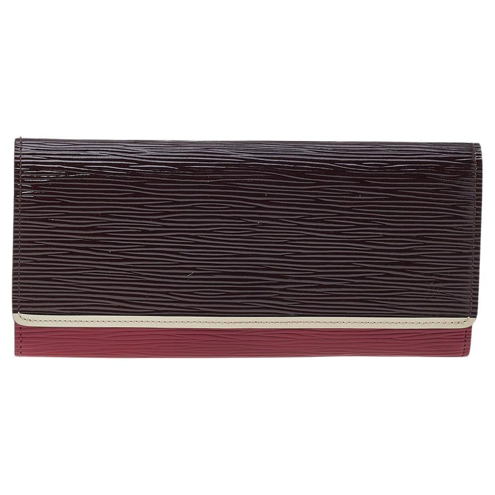 Louis Vuitton Prune Electric Epi Leather Flore Wallet