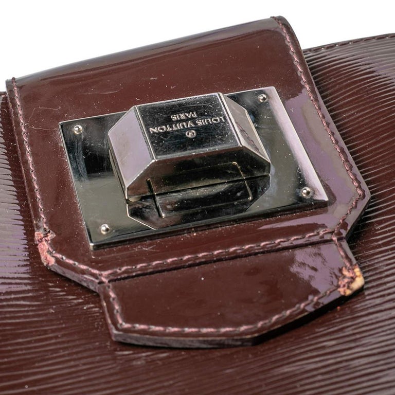Louis Vuitton Prune Electric Epi Leather Mirabeau GM Bag For Sale 9