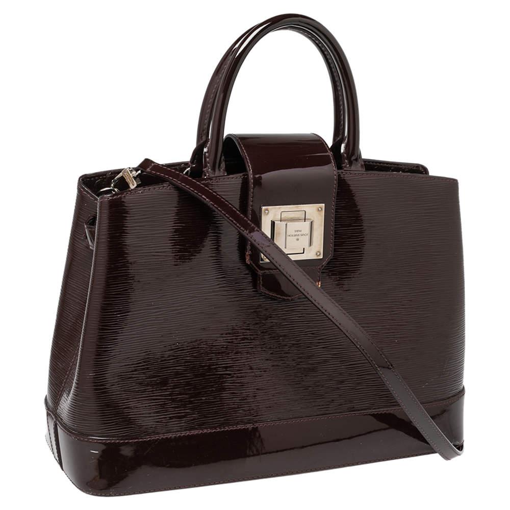 Louis Vuitton Prune Electric Epi Leather Mirabeau GM Bag In Fair Condition In Dubai, Al Qouz 2