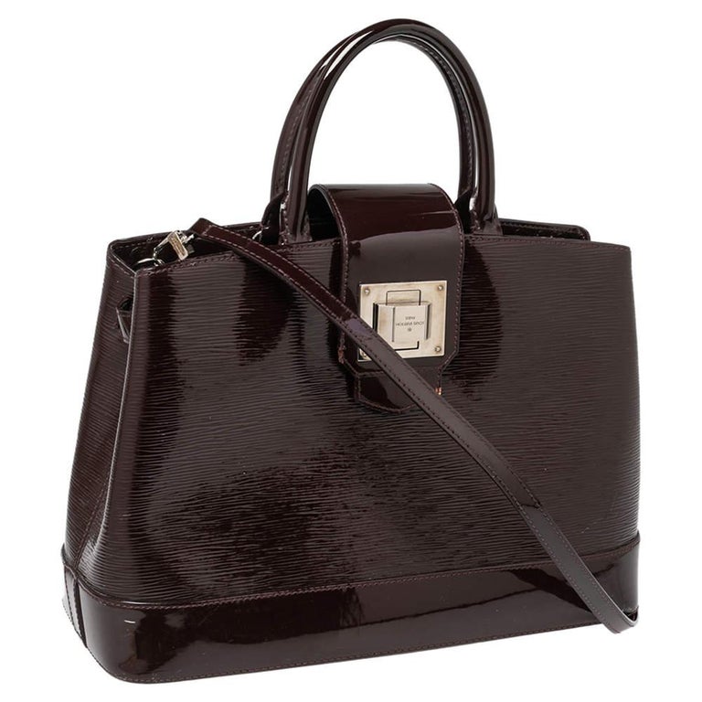 Women's or Men's Louis Vuitton Prune Electric Epi Leather Mirabeau GM Bag For Sale