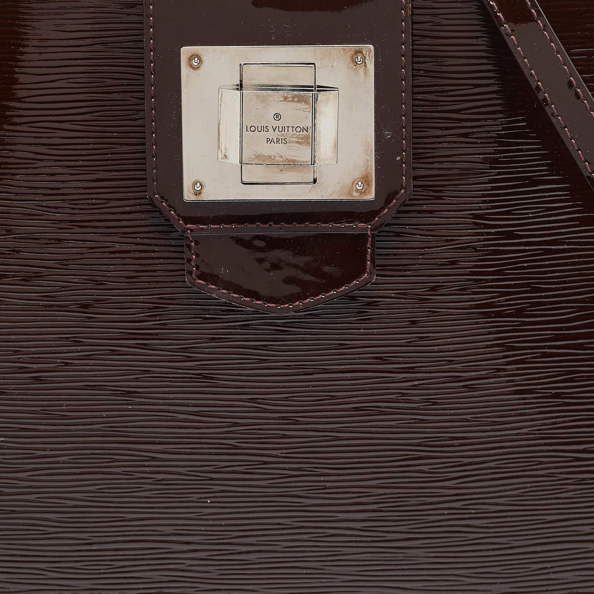 Women's Louis Vuitton Prune Electric Epi Leather Mirabeau GM Bag For Sale