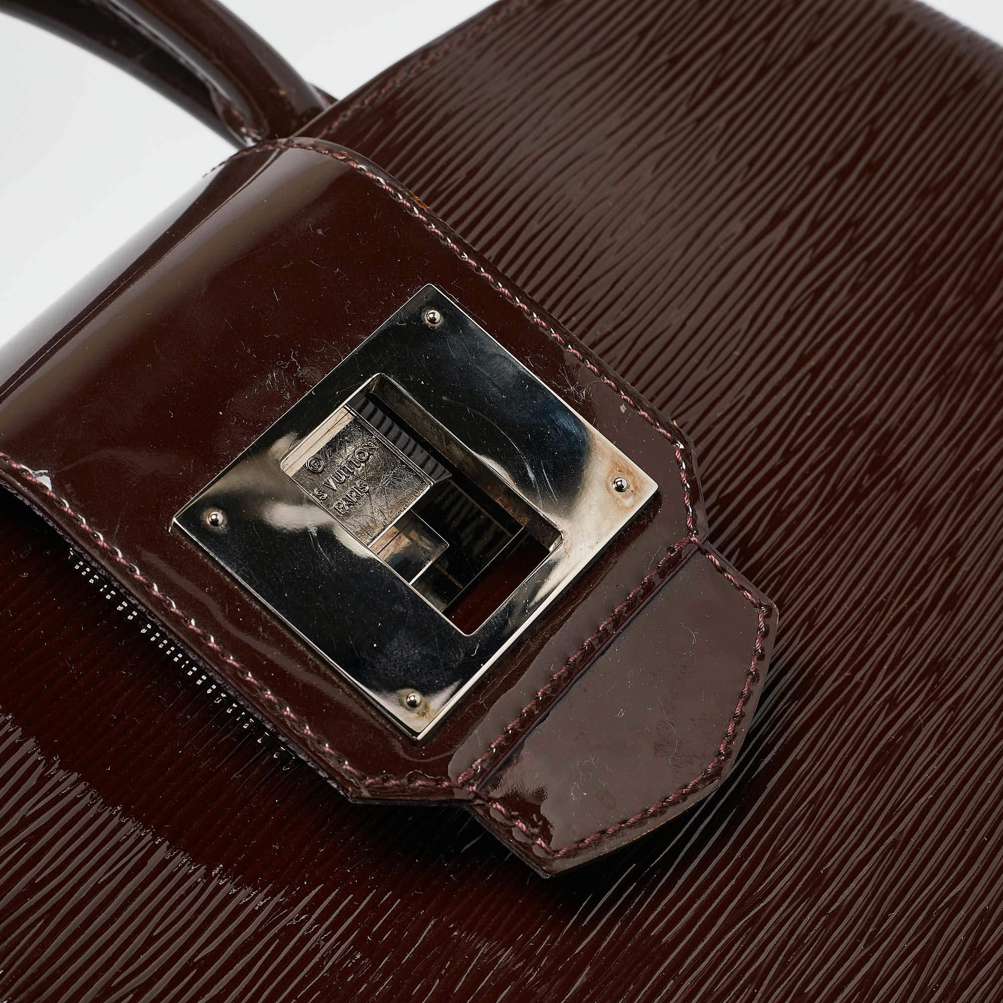 Louis Vuitton Prune Electric Epi Leather Mirabeau GM Bag For Sale 1