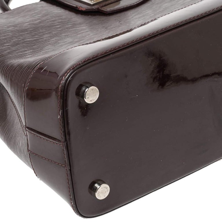 Louis Vuitton Prune Electric Epi Leather Mirabeau GM Bag For Sale 2