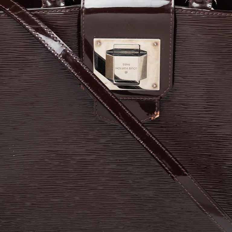 Louis Vuitton Prune Electric Epi Leather Mirabeau GM Bag For Sale 4