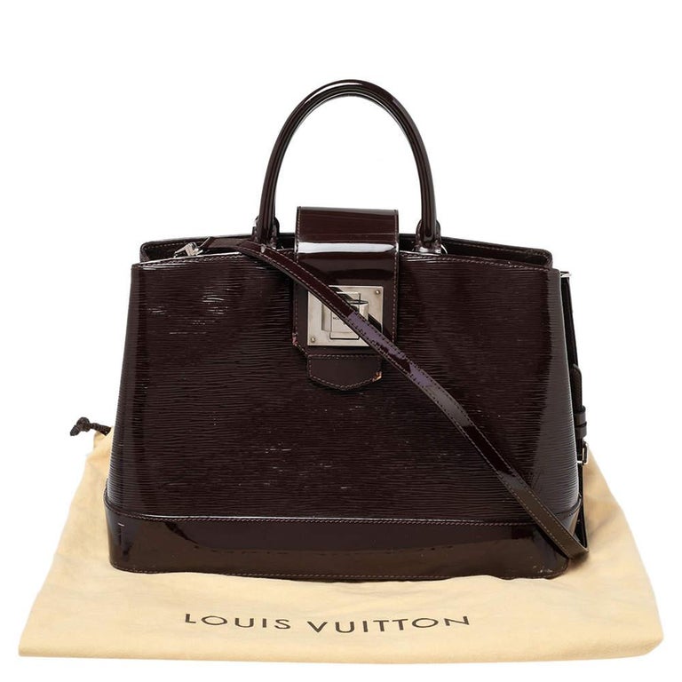 Louis Vuitton Prune Electric Epi Leather Mirabeau GM Bag For Sale 5