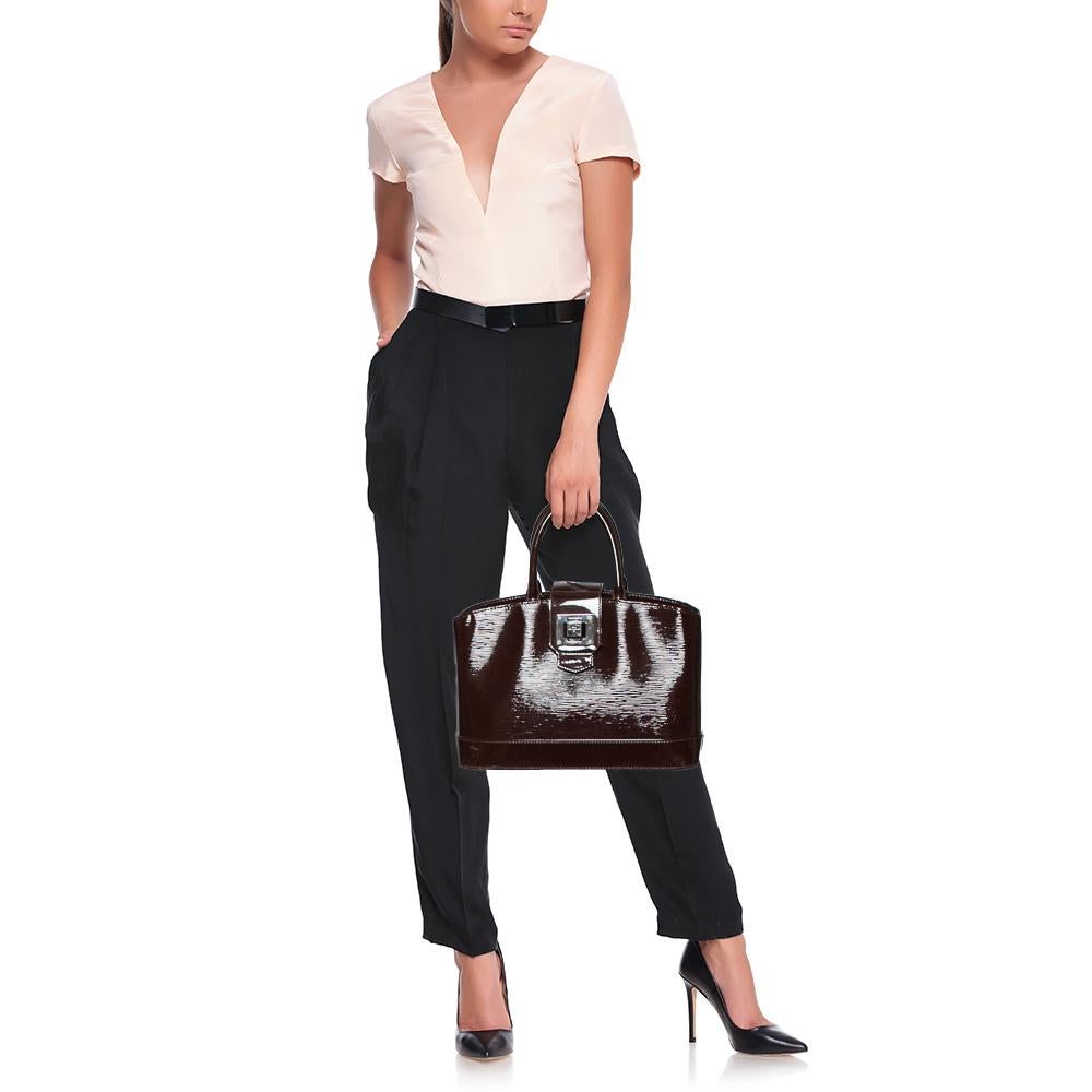 Black Louis Vuitton Prune Electric Epi Leather Mirabeau PM Bag