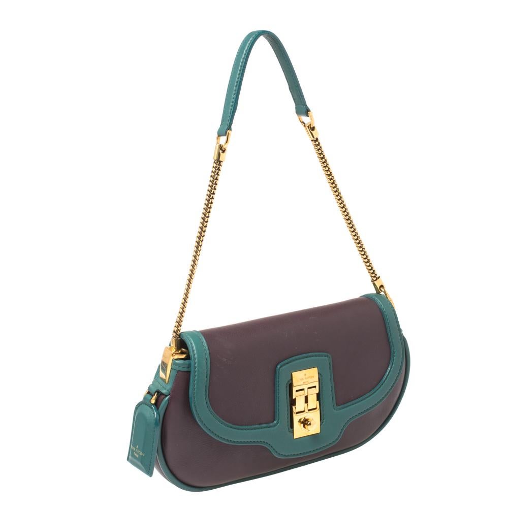 prune leather purse