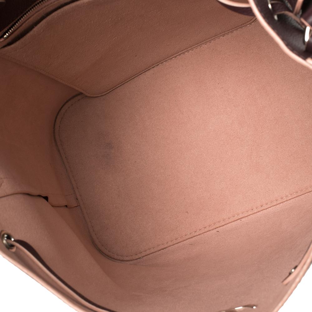 Louis Vuitton Prune Leather Lockme Bucket BagIncludes Original Dustbag 5