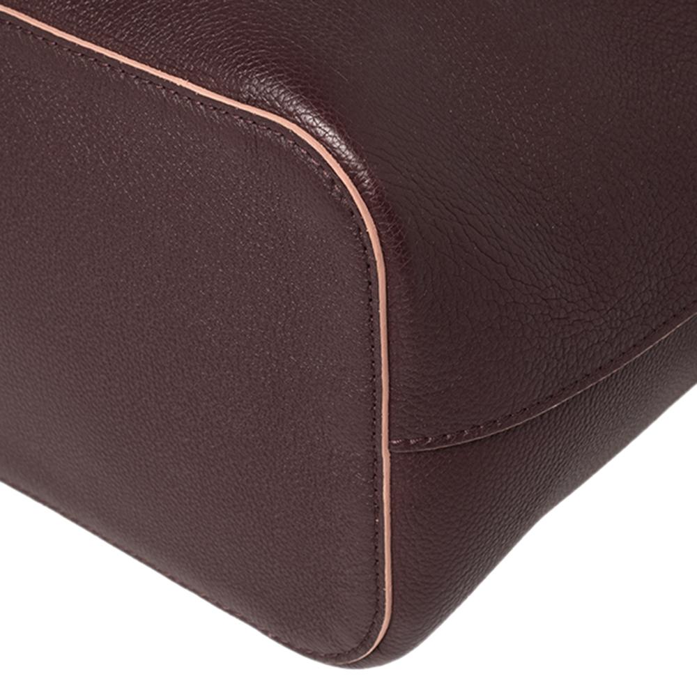 Louis Vuitton Prune Leather Lockme Bucket BagIncludes Original Dustbag 1