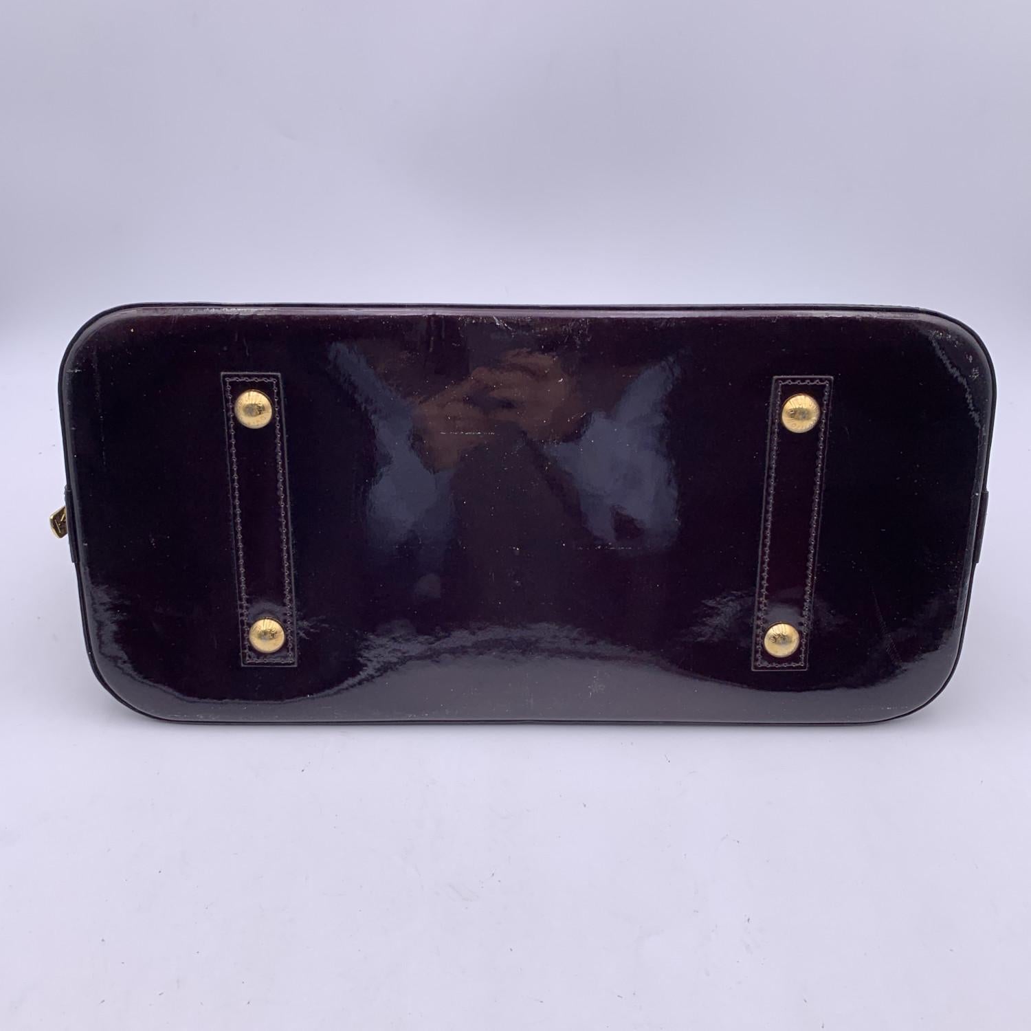 Louis Vuitton Purple Amarante Monogram Vernis Alma GM Bag 7