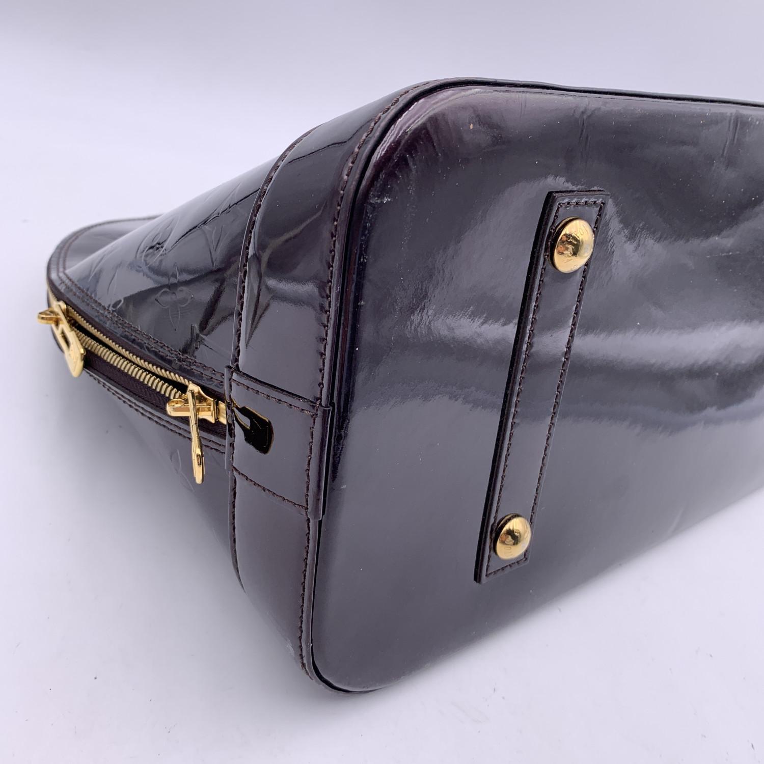 Louis Vuitton Purple Amarante Monogram Vernis Alma GM Bag 8