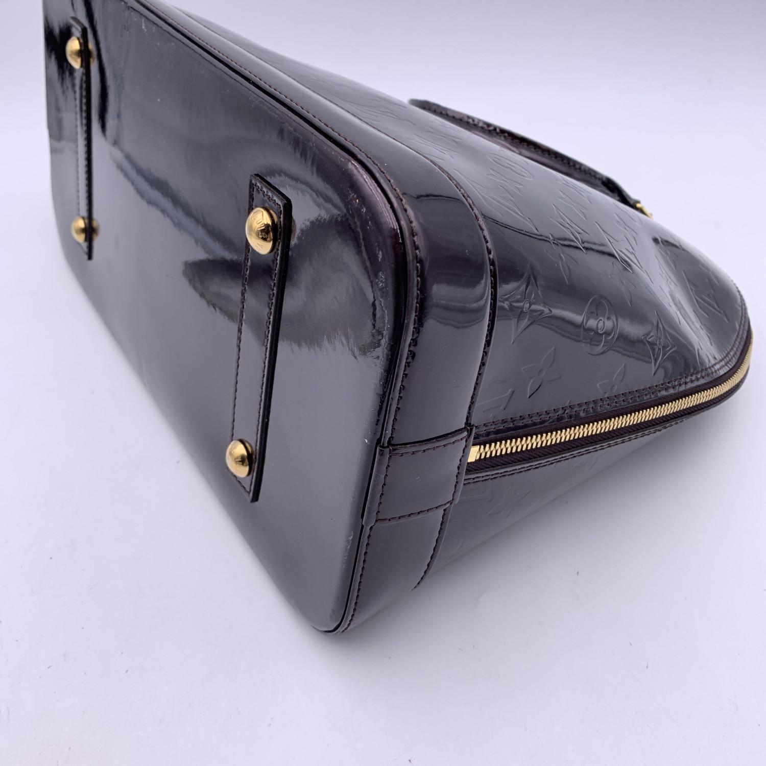 Louis Vuitton Purple Amarante Monogram Vernis Alma GM Bag 9