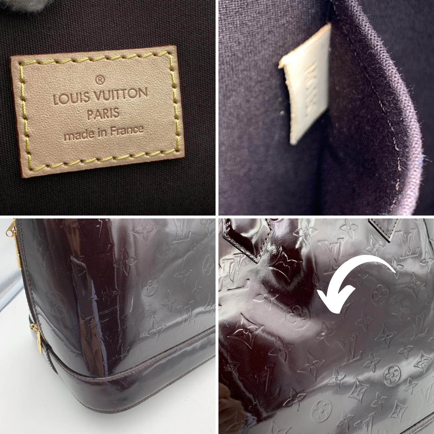 Women's Louis Vuitton Purple Amarante Monogram Vernis Alma GM Bag