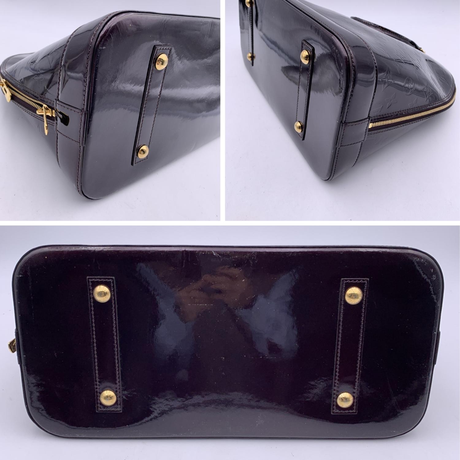 Louis Vuitton Purple Amarante Monogram Vernis Alma GM Bag 2