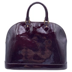 Used Louis Vuitton Purple Amarante Monogram Vernis Alma GM Bag