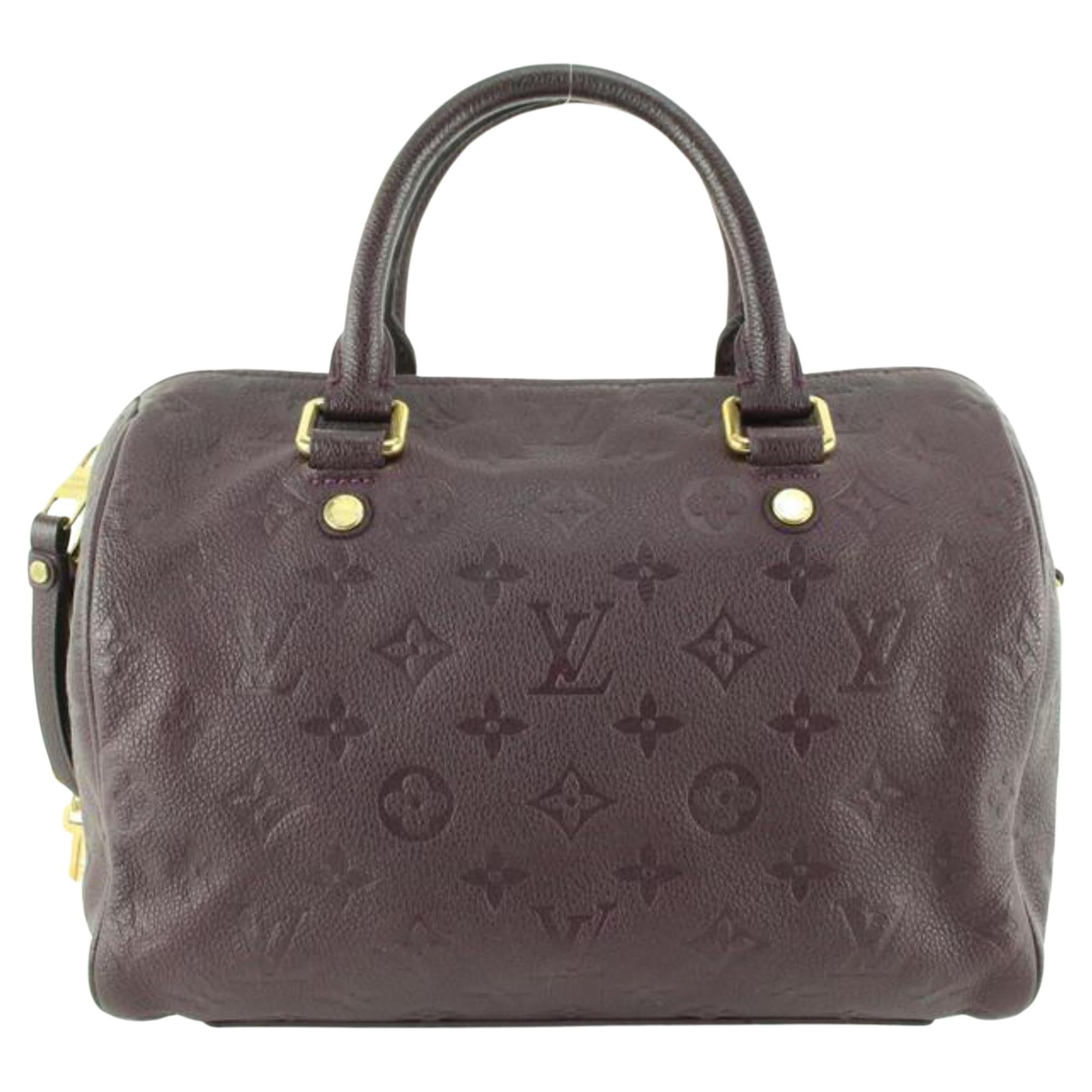 Louis Vuitton Purple Aube Monogram Empreinte Speedy Bandouliere 25 3lk719s