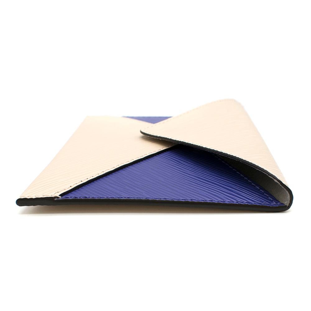 Louis Vuitton Purple & Cream Epi Leather Envelope Pouch  2