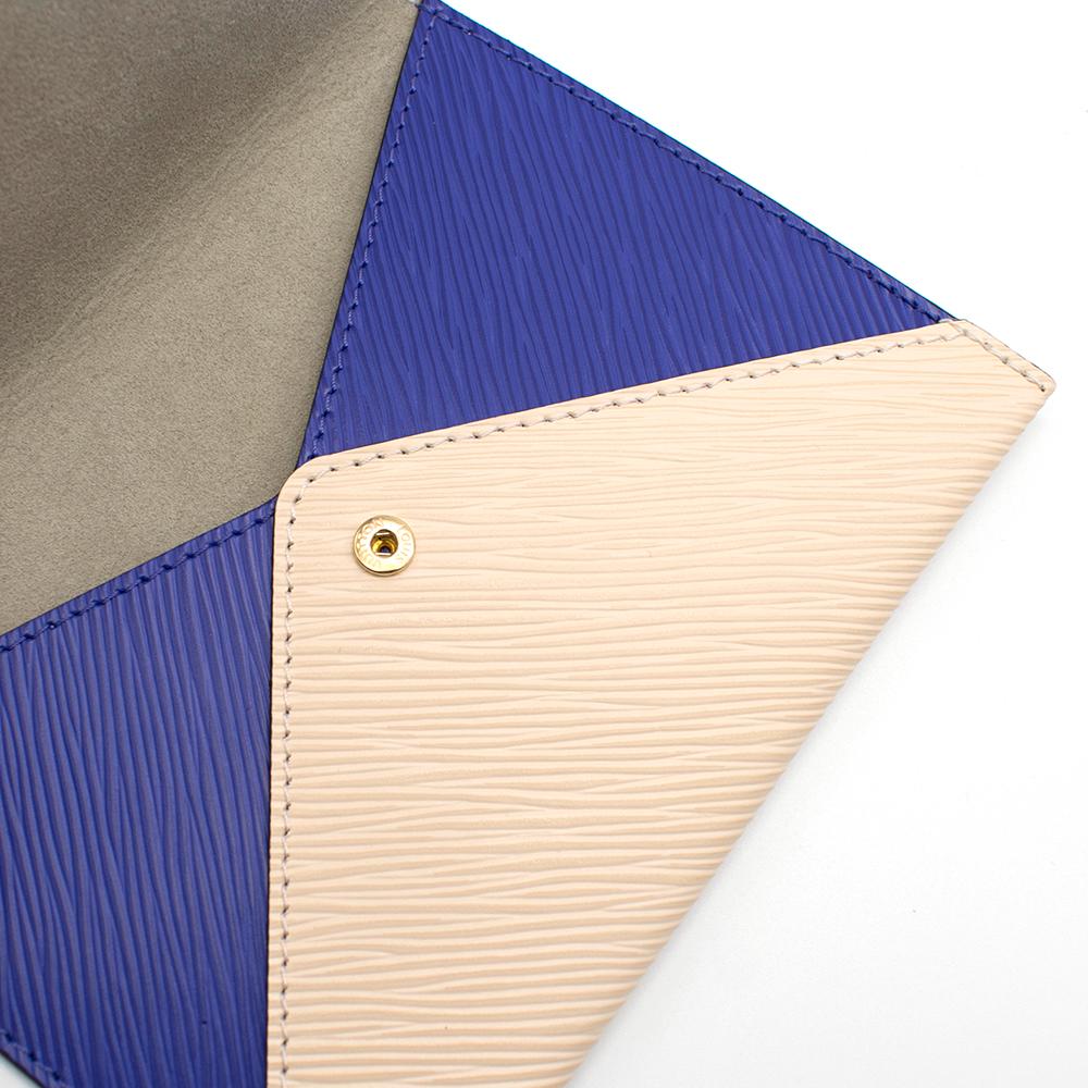 Louis Vuitton Purple & Cream Epi Leather Envelope Pouch  In Excellent Condition In London, GB