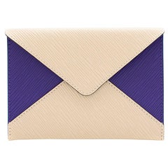 Louis Vuitton Purple & Cream Epi Leather Envelope Pouch 