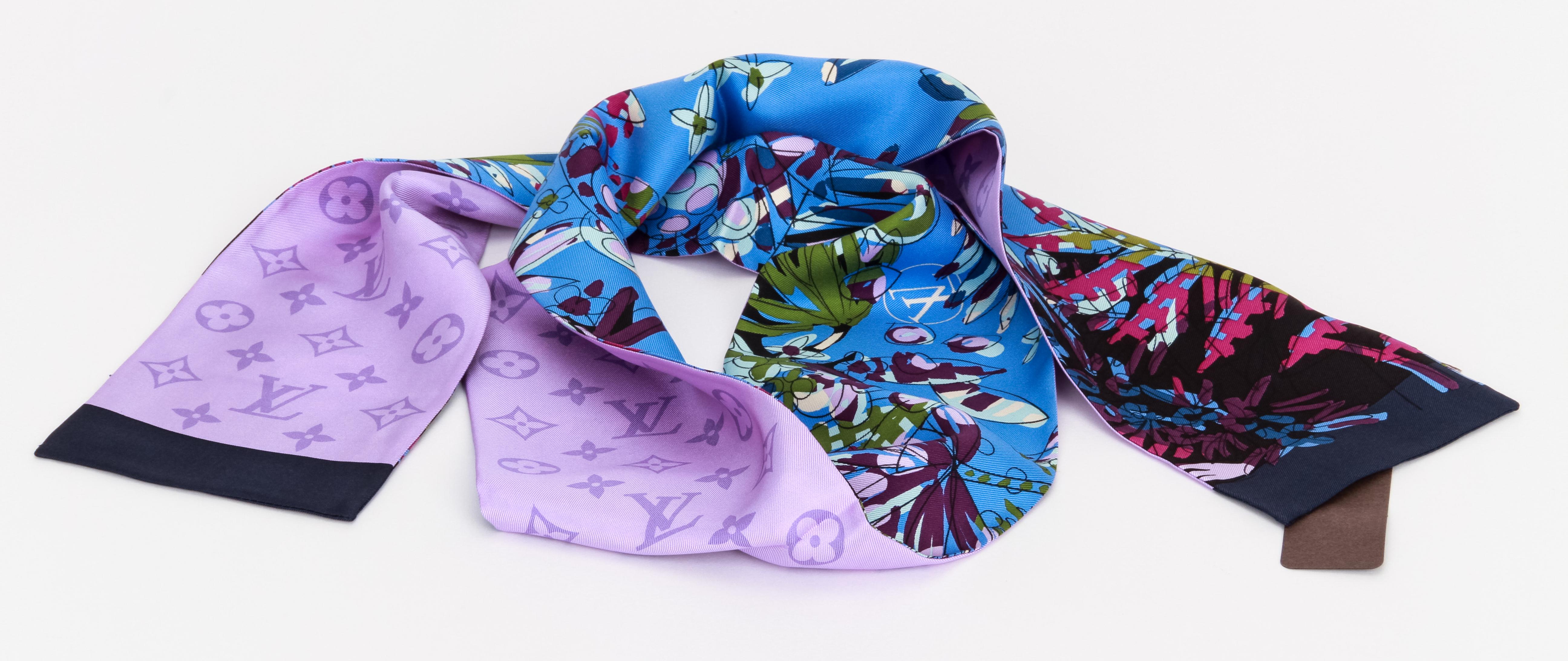 LOUIS VUITTON Silk Paisley Purple Blue Print Pareo Twilly Scarf – Kouture  Consignment & New