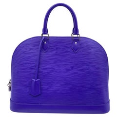Louis Vuitton Purple Epi Leather Alma GM Bag Handbag Satchel