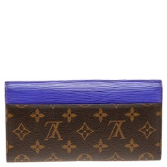 Lange Marie-Lou-Brieftasche aus lila Epi-Leder und Monogramm-Segeltuch von Louis Vuitton