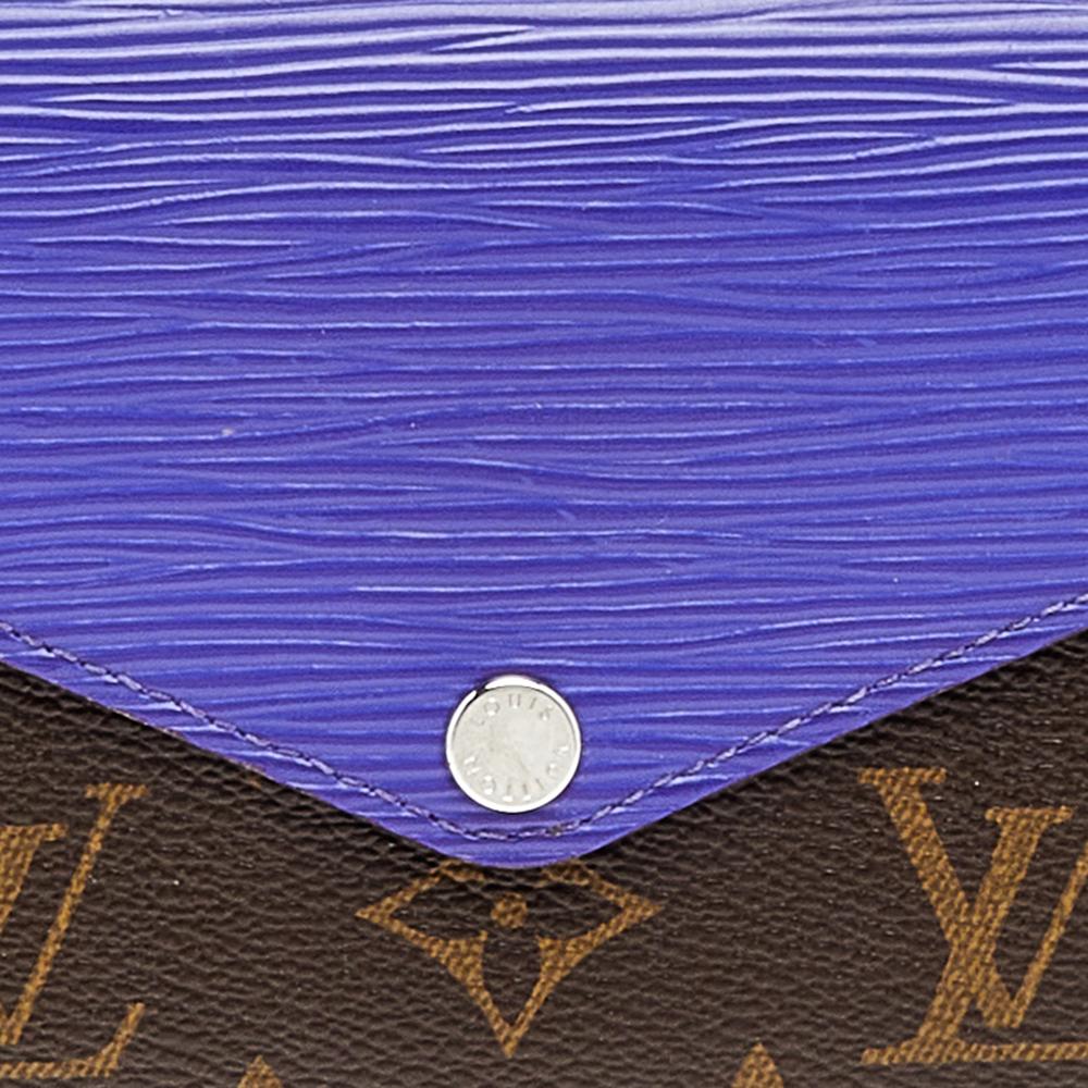 Women's Louis Vuitton Purple Epi Leather and Monogram Canvas Marie-Lou Long Wallet