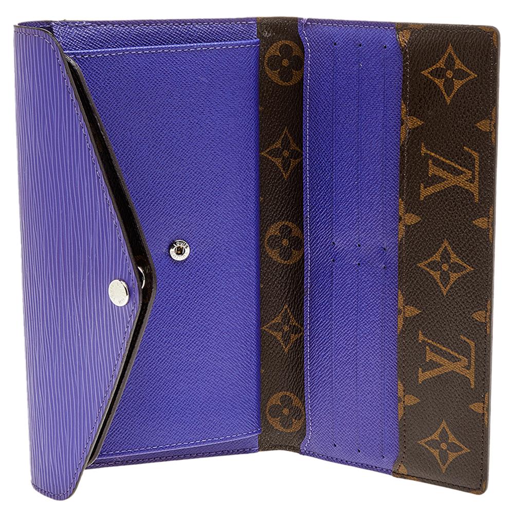 Louis Vuitton Purple Epi Leather and Monogram Canvas Marie-Lou Long Wallet 1