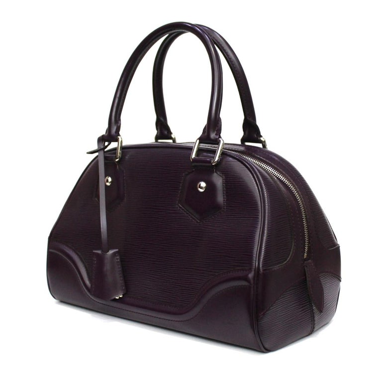 LOUIS VUITTON Purple Epi Leather Bowling Montaigne PM Bag For Sale at 1stdibs