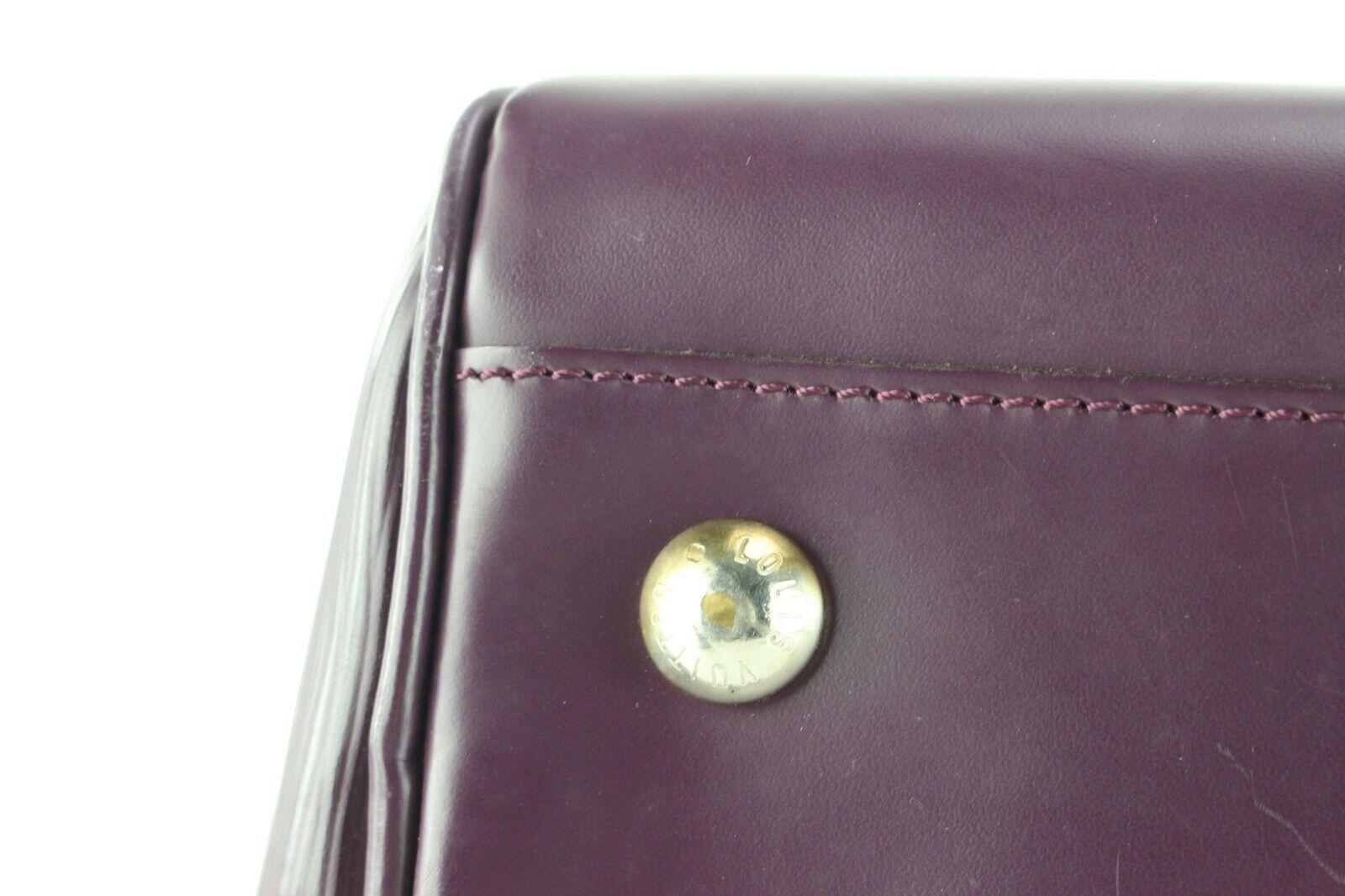 Gray Louis Vuitton Purple Epi Leather Montaigne GM 7LK0425