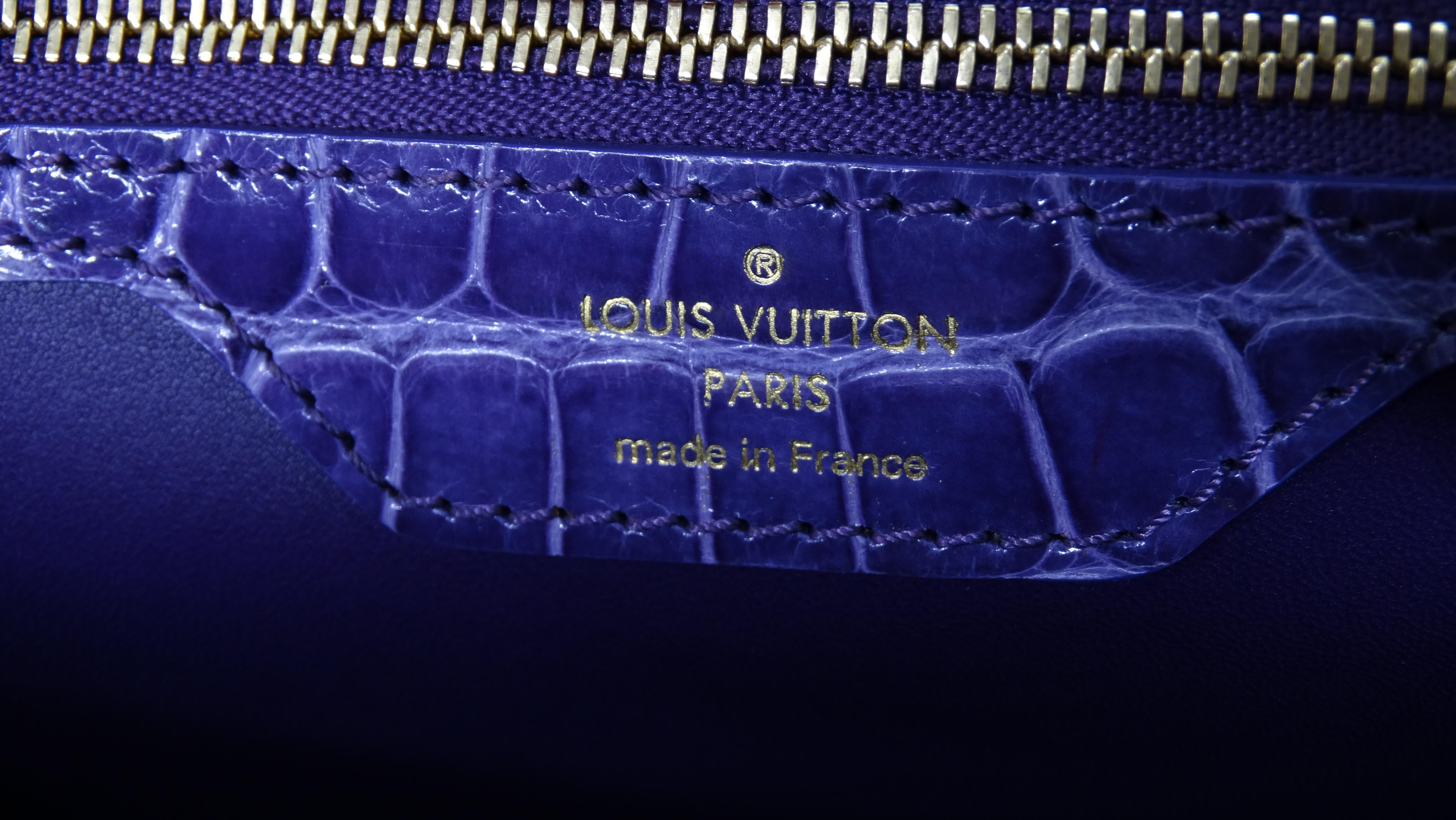 Louis Vuitton Purple Exotic Crocodile Brea Handbag For Sale 11