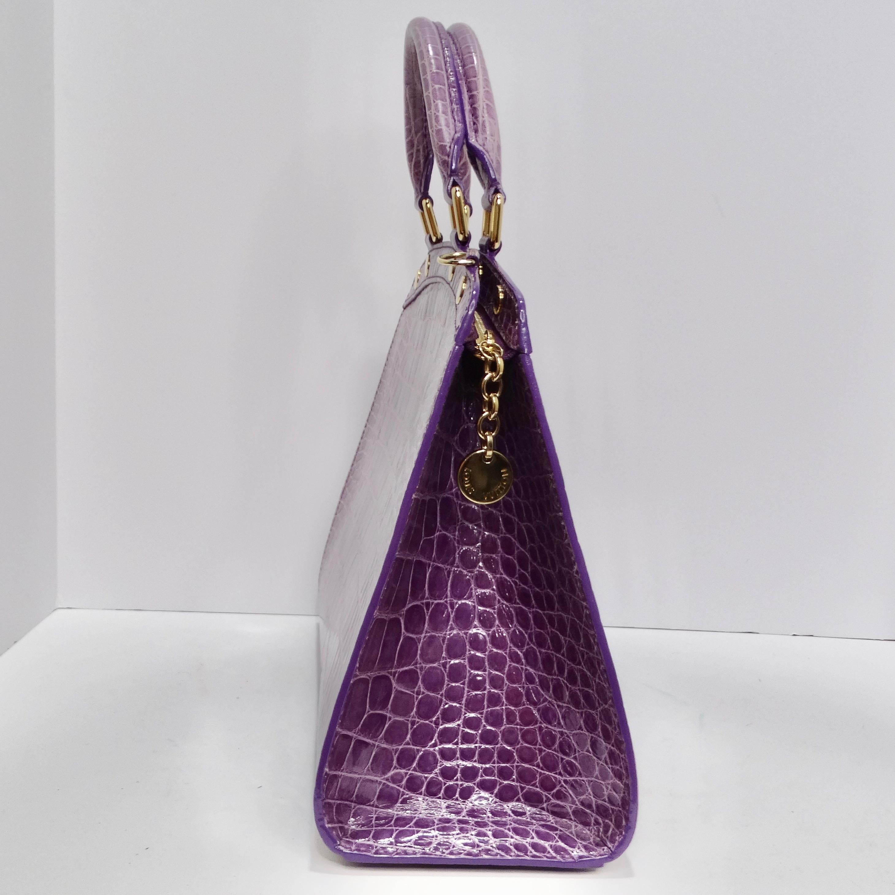 Louis Vuitton - Sac à main Brea en crocodile exotique violet Unisexe en vente