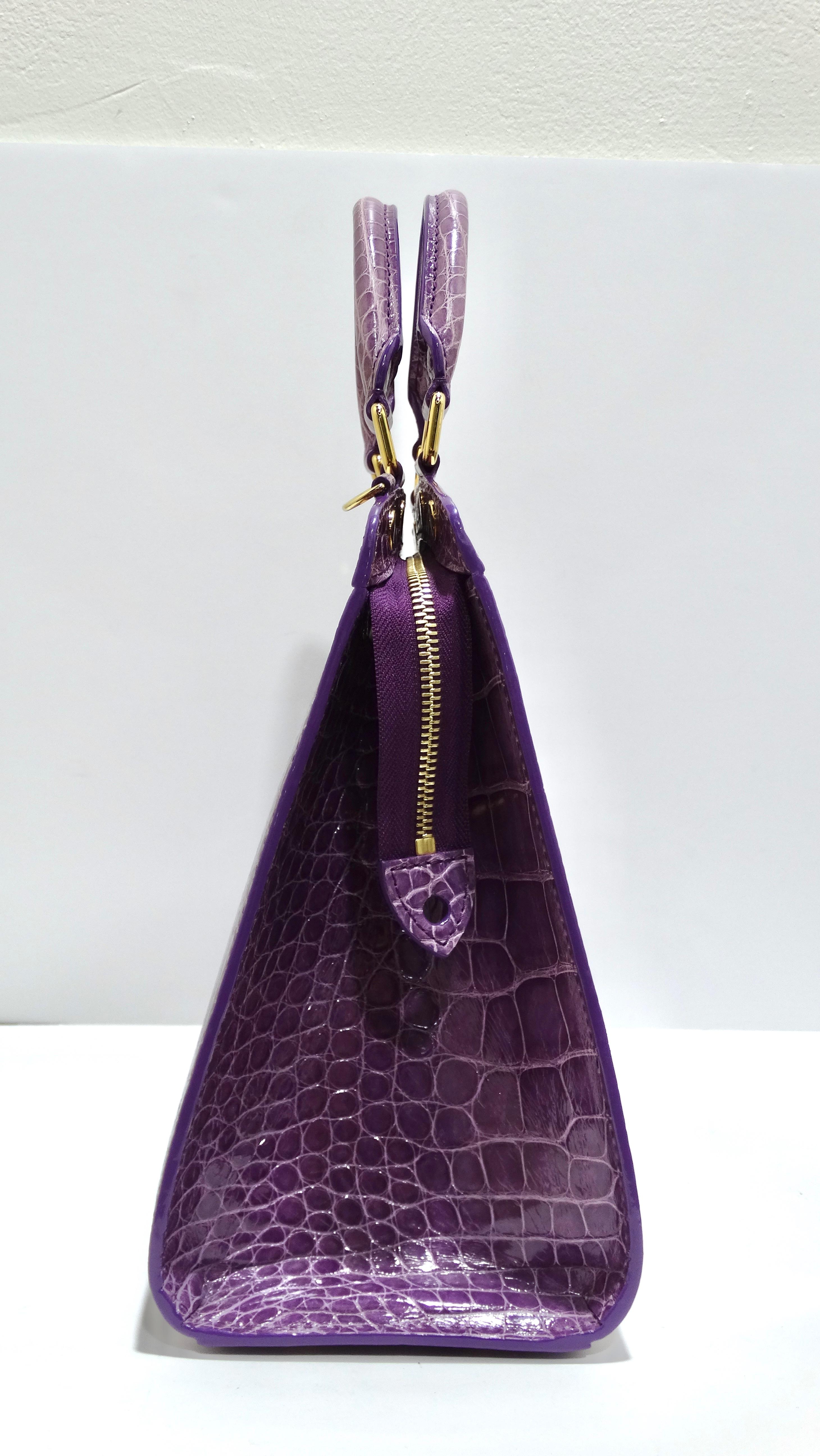 Louis Vuitton Purple Exotic Crocodile Brea Handbag For Sale 1