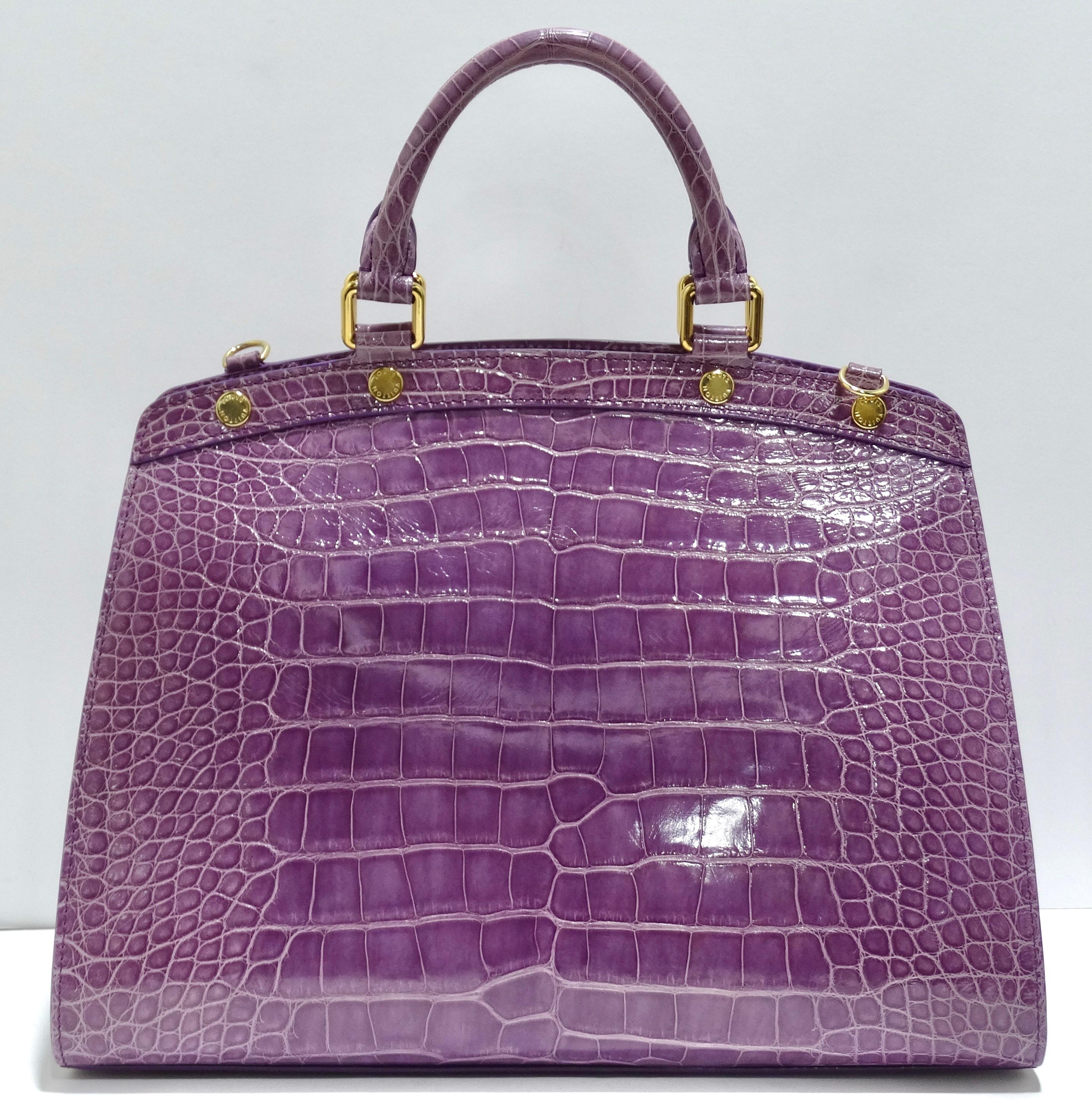 Louis Vuitton Lila Exotische Krokodil-Brea-Handtasche im Angebot 1