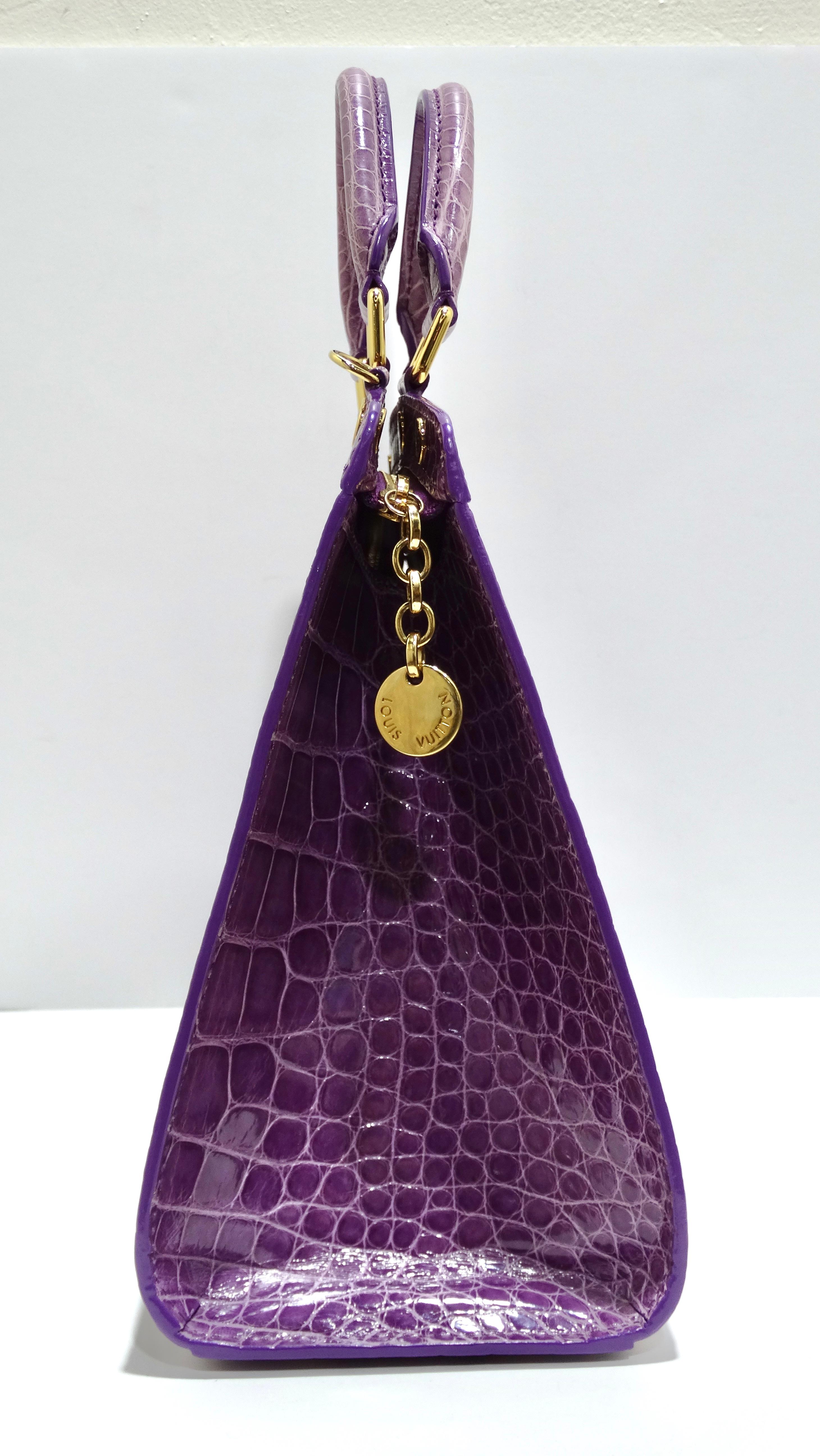 Louis Vuitton Purple Exotic Crocodile Brea Handbag For Sale 4