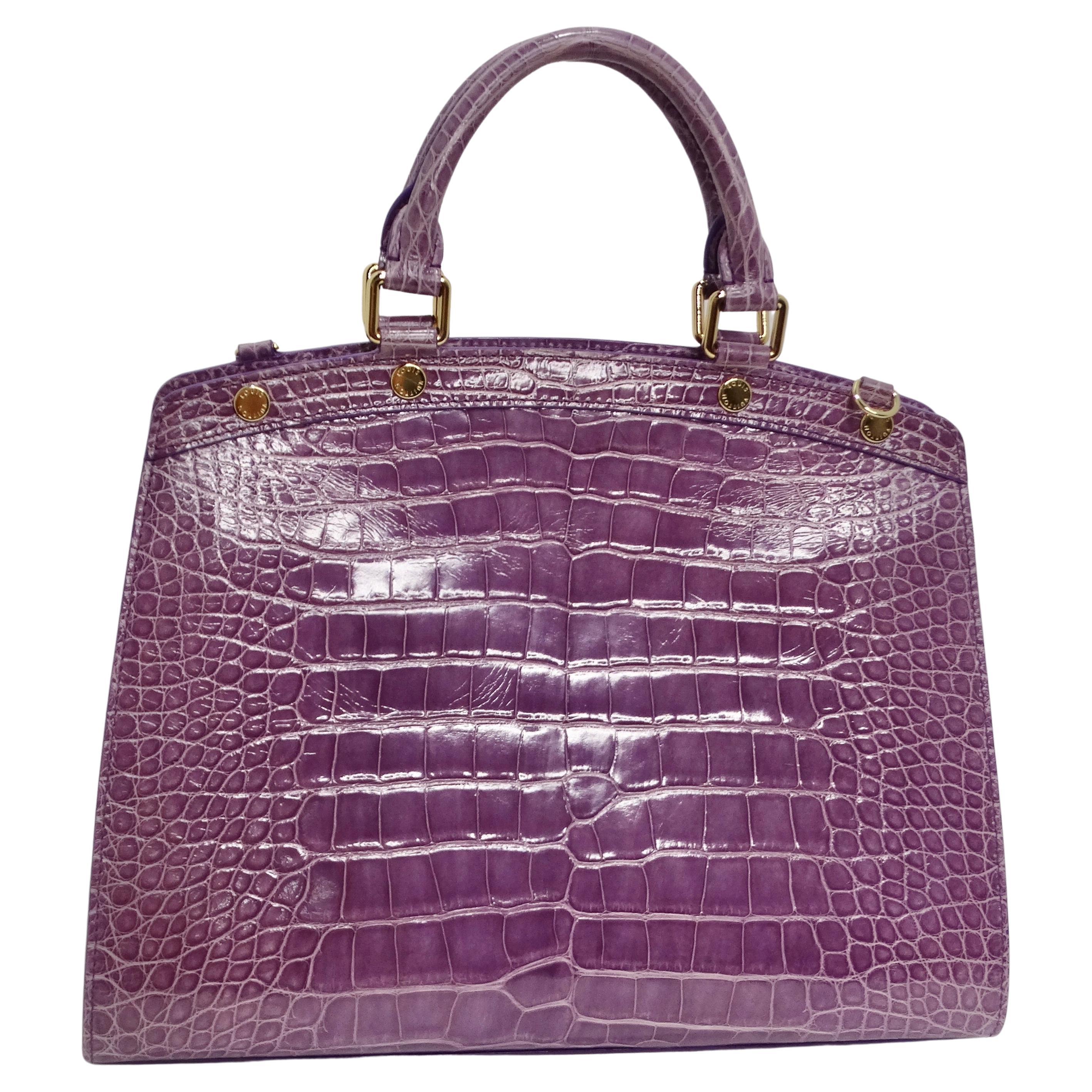 Louis Vuitton Purple Exotic Crocodile Brea Handbag