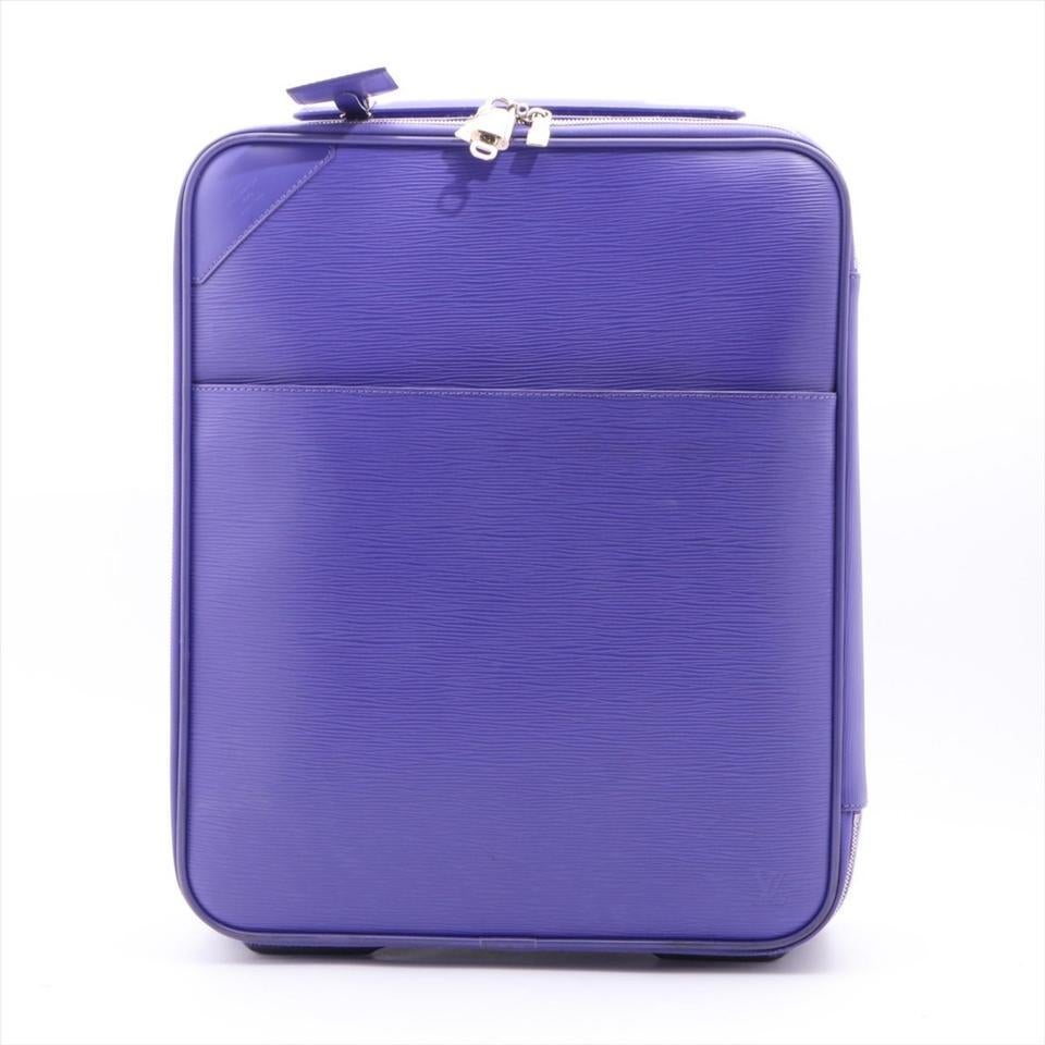 Louis Vuitton Purple Figue Leather Pegase 45 Rolling Luggage Carry-On 867878
