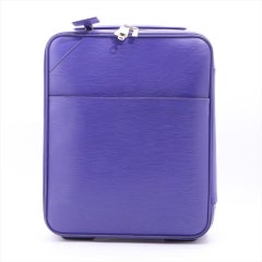 Louis Vuitton Purple Figue Leather Pegase 45 Rolling Luggage Carry-On 867878
