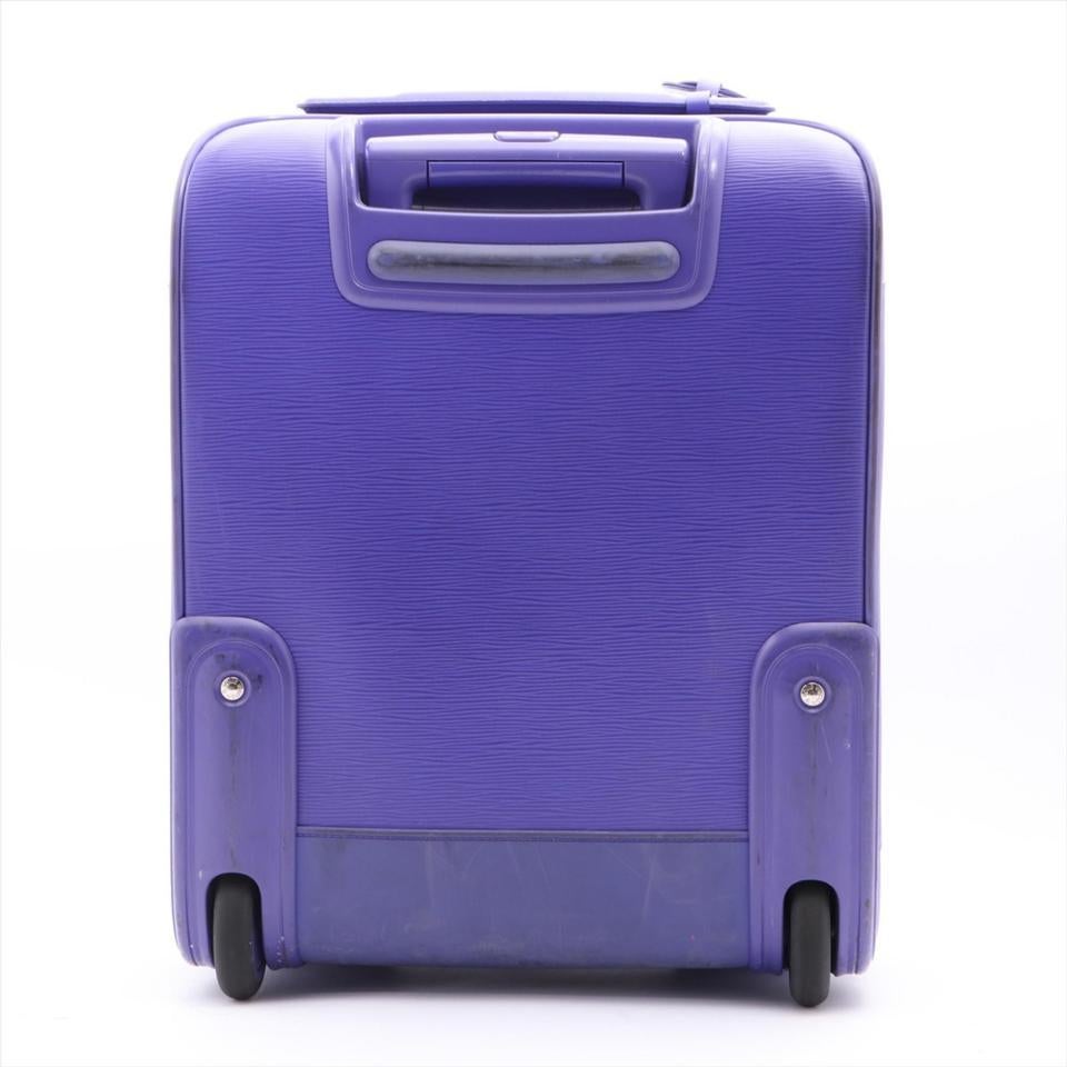 Louis Vuitton Purple Figue Leather Pegase 45 Rolling Luggage Carry-On 867878 1