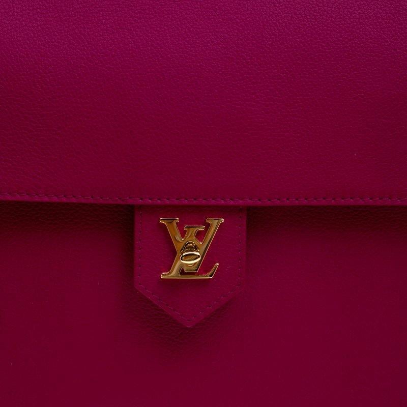 Louis Vuitton Purple Leather Lockme PM Bag 1