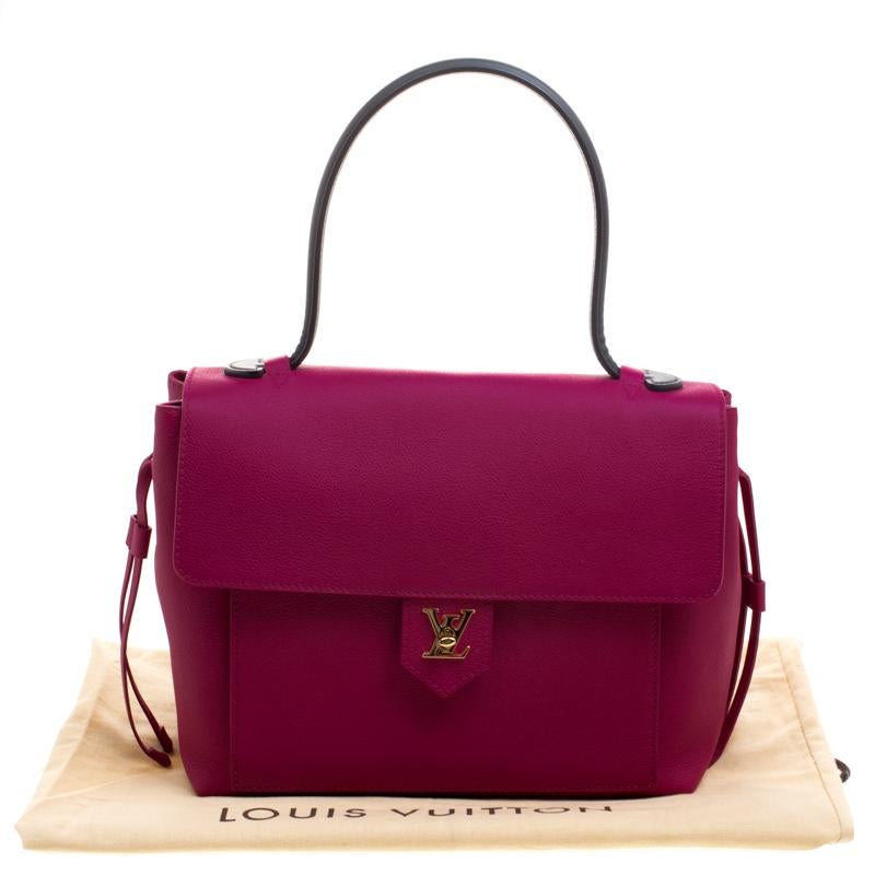 Louis Vuitton Purple Leather Lockme PM Bag 4