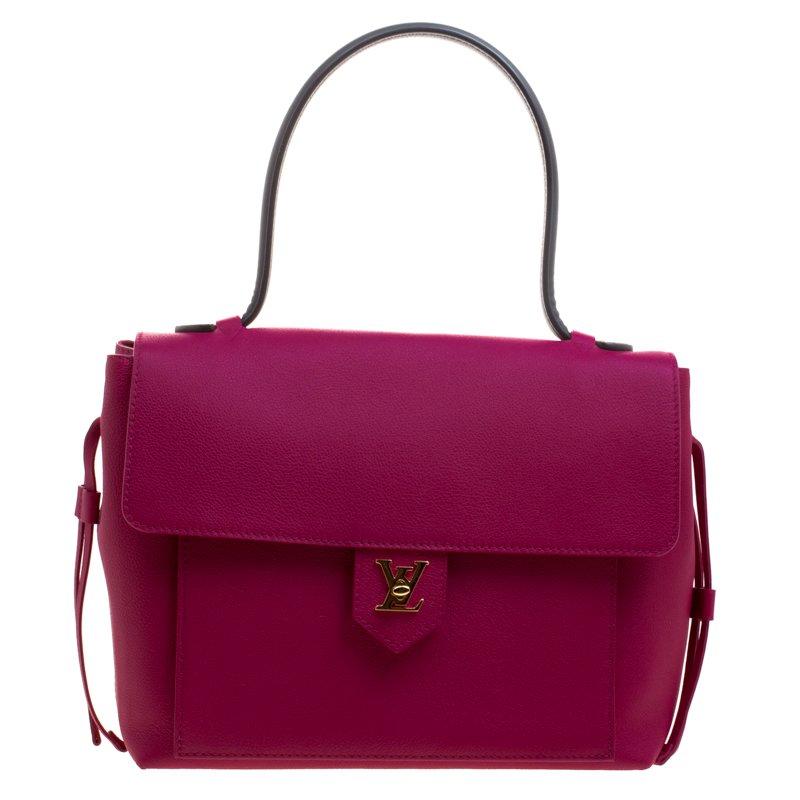 Louis Vuitton Purple Leather Lockme PM Bag
