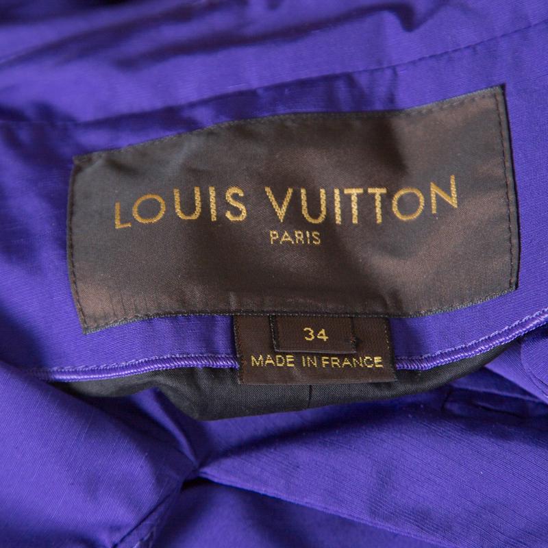 Louis Vuitton Purple Logo Button Detail Shrug S 1