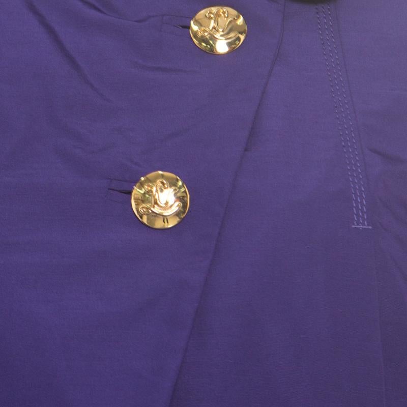 Louis Vuitton Purple Logo Button Detail Shrug S 2