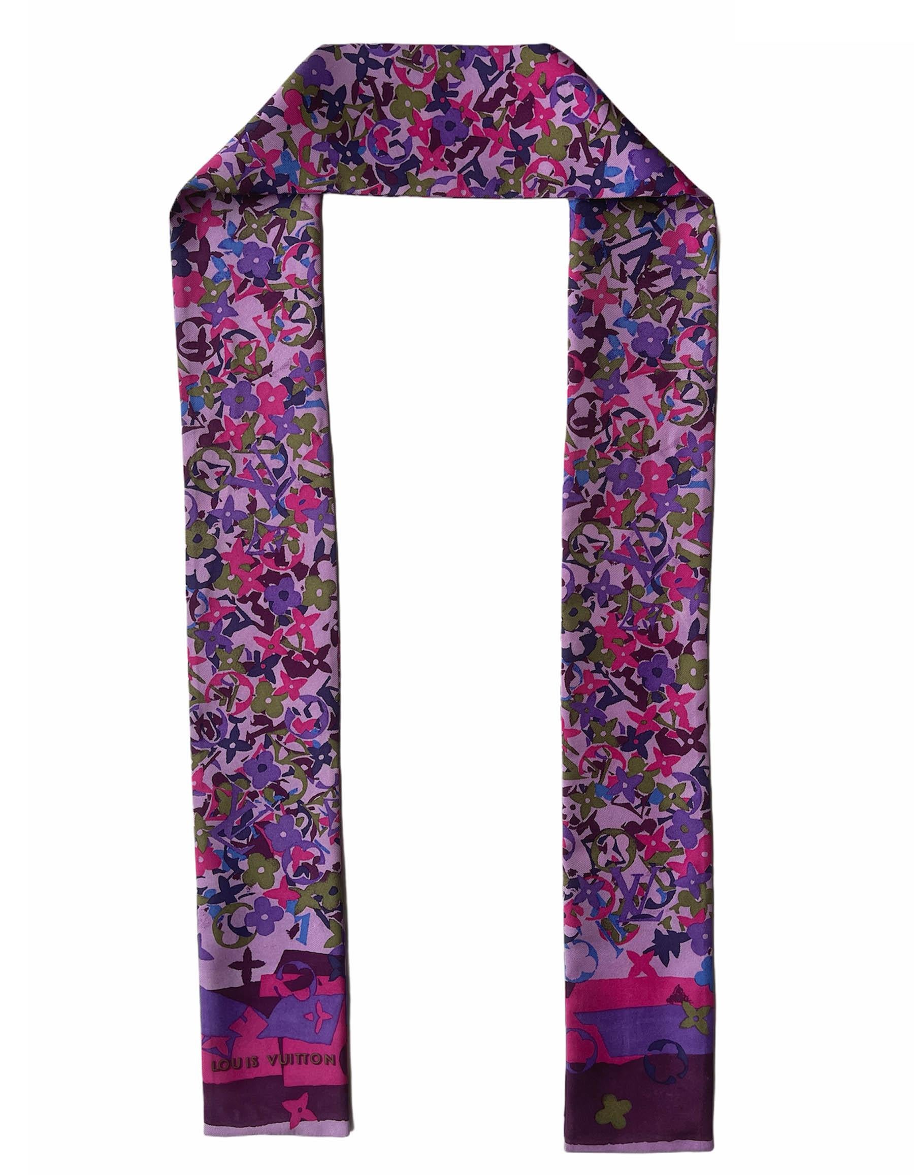 purple neck scarf