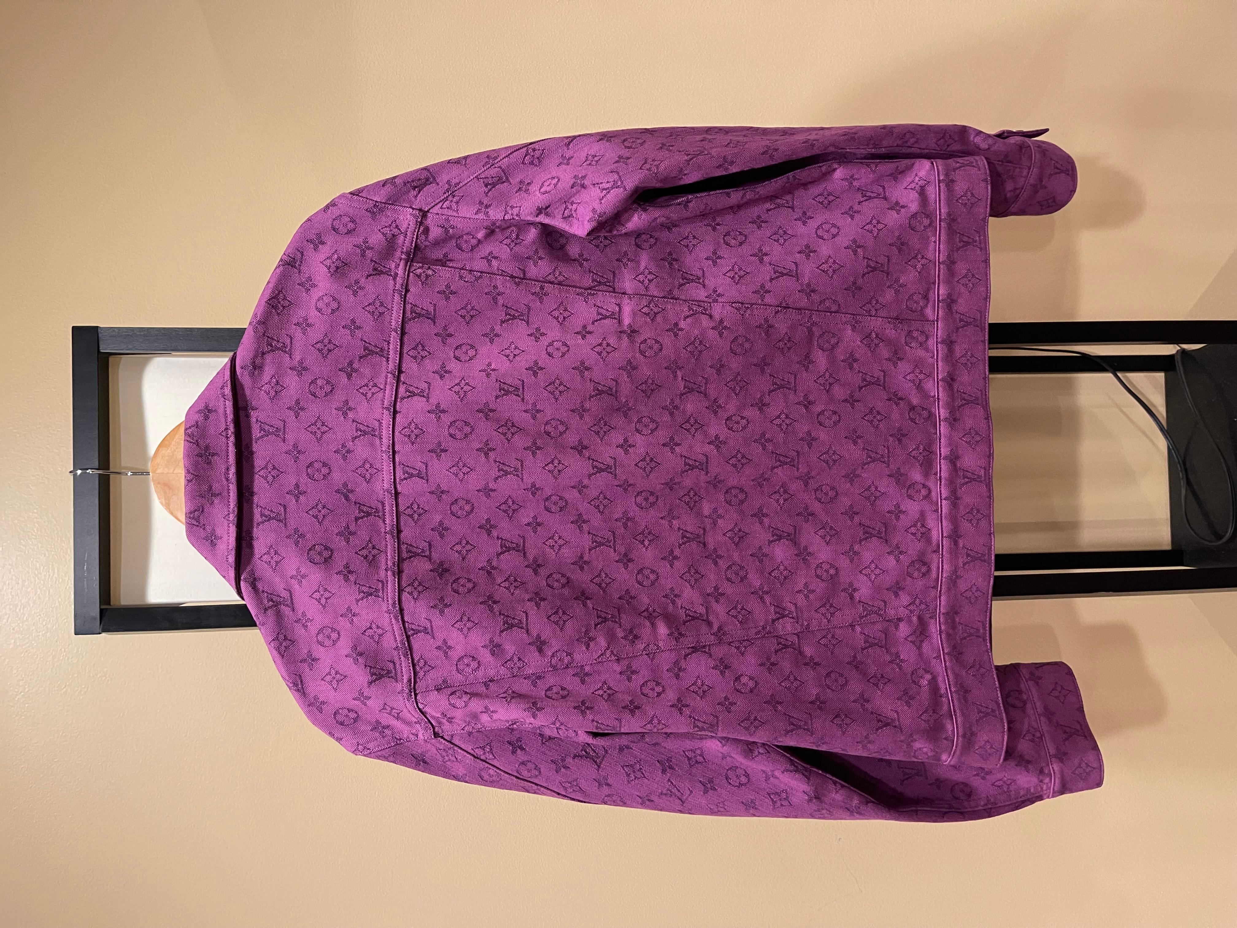 Louis Vuitton Monogram Denim Jacket Purple - For Sale on 1stDibs