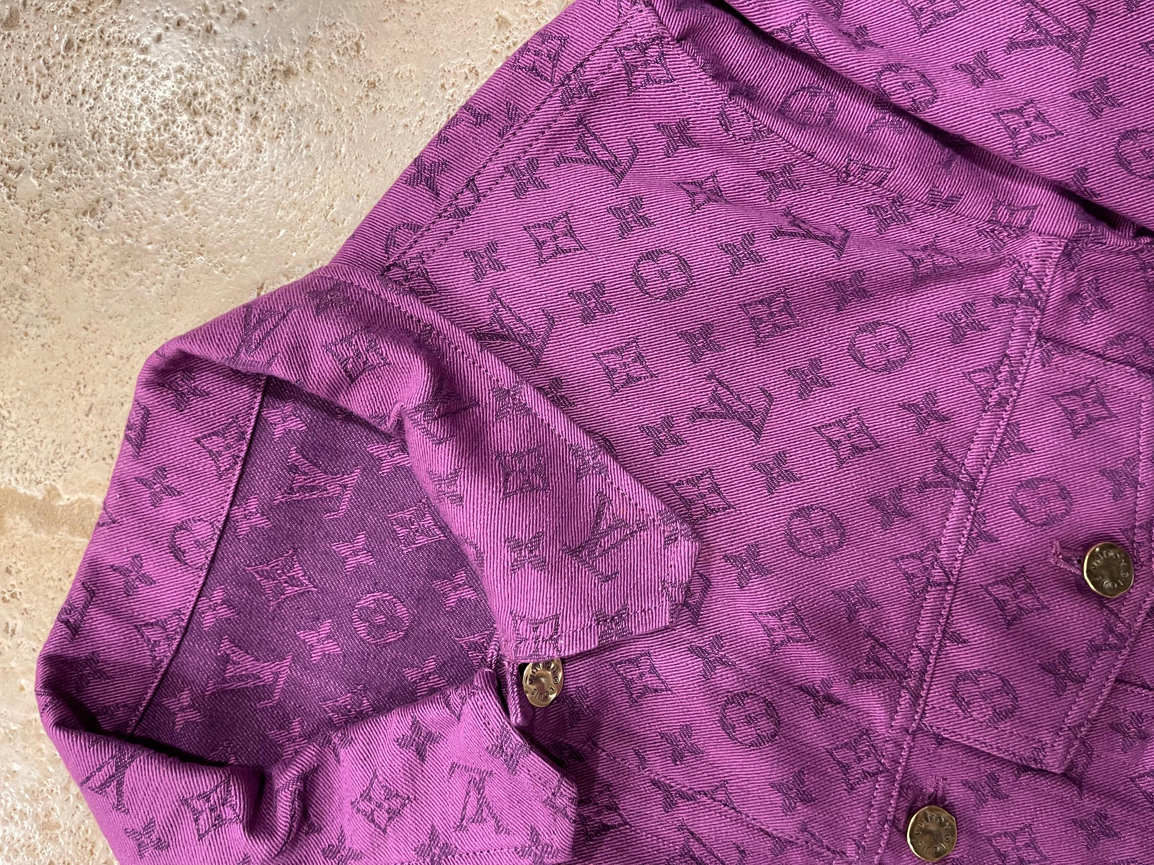 Brandname NewUsed Authentic on Instagram Louis vuitton monogram jacket  By  virgil  ส purple Size 48  อก 44 ยาว 25  Condition  สภาพด Price   65900 