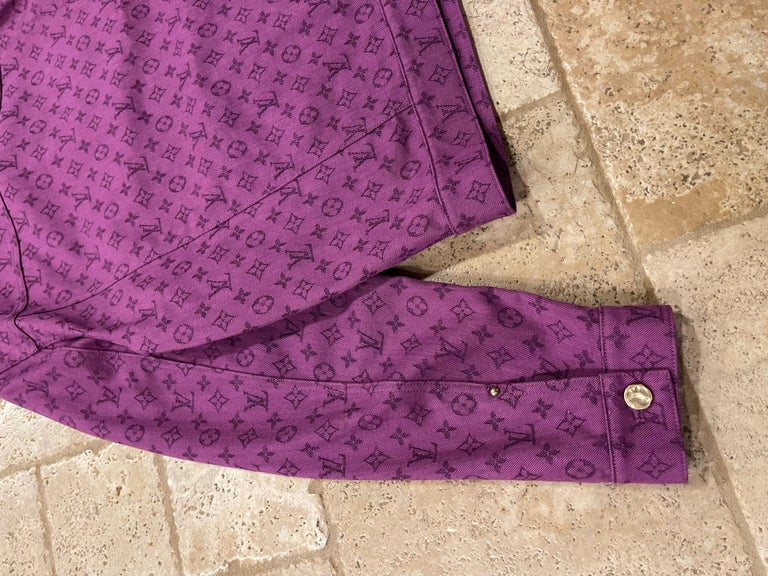 purple monogram slim jeans