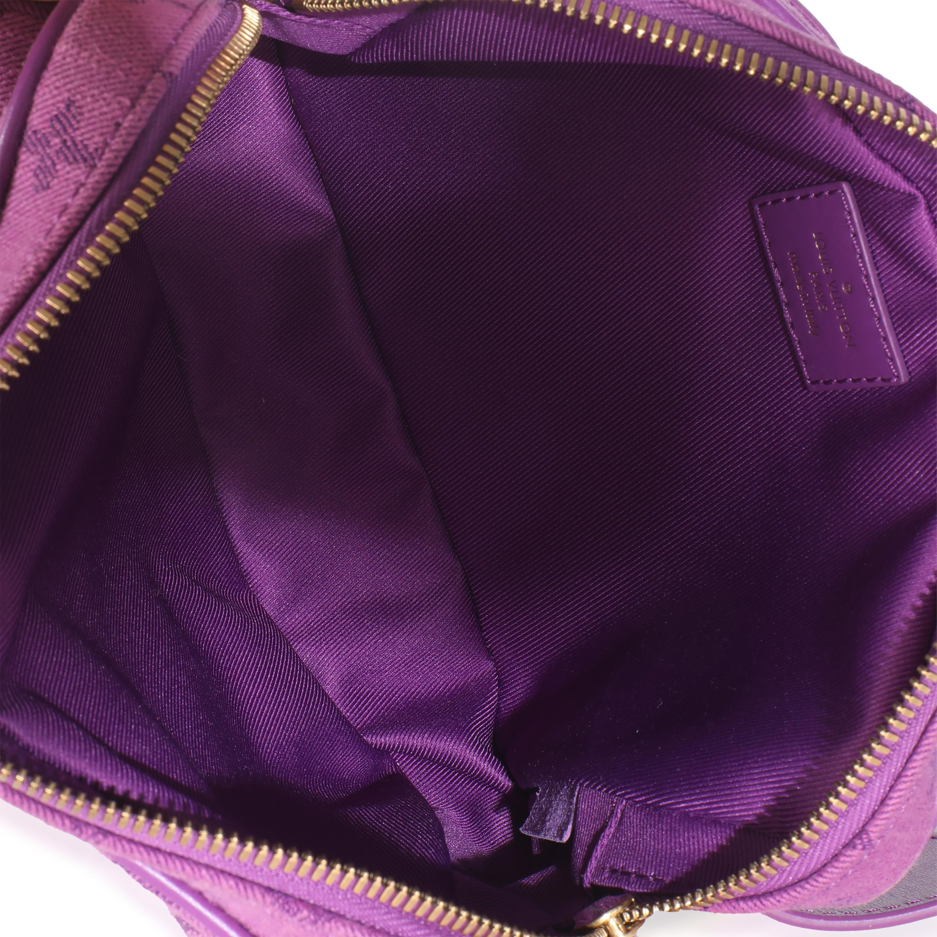 Louis Vuitton Purple Monogram Denim Outdoor Bumbag For Sale 1