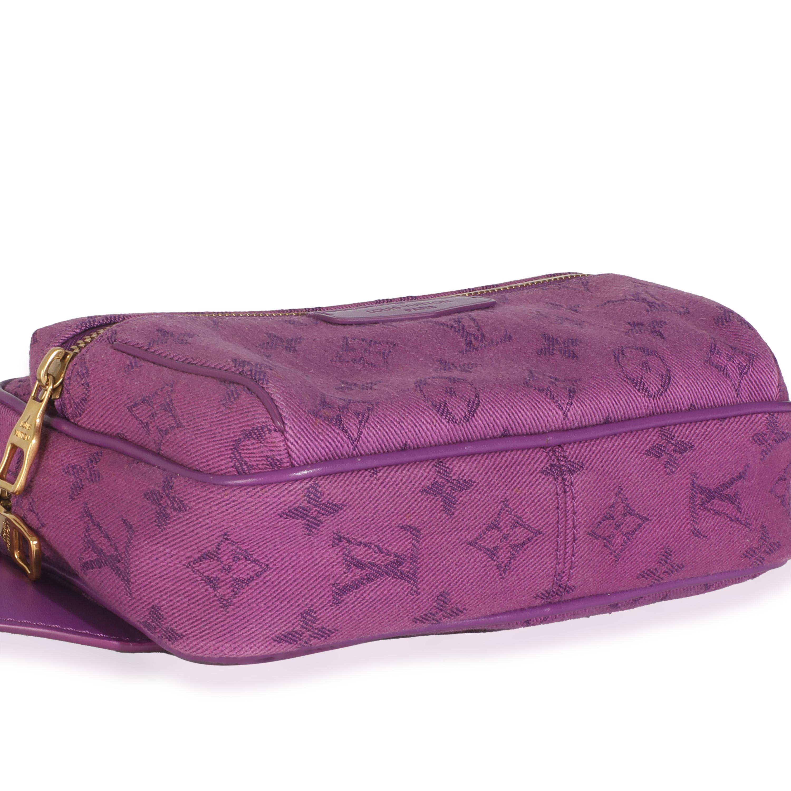 Louis Vuitton Purple Monogram Denim Outdoor Bumbag For Sale 2